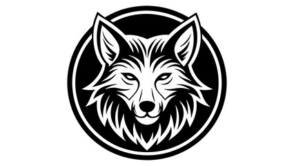 a-wolf-icon-in-circle-logo vector illustration 