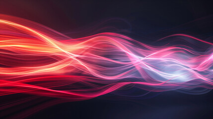 Fototapeta premium abstract red and blue background with smooth lines, lights and sparkles