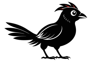  silhouette color image,Coco bird ,vector illustration,white background
