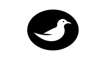 a-picture-of--a-seagull-icon-in-circle-logo vector illustration