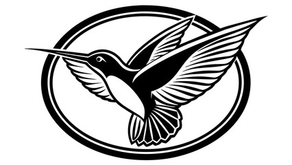 a-picture-of--a-hummingbird-icon-in-circle vector illustration