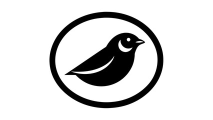 a-picture-of--a-sparrow-icon-in-circle-logo vector illustration