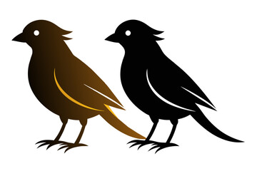silhouette color image,Dusty bird ,vector illustration,white background