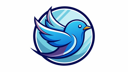 bluebird-icon-in-circle-logo vector illustration