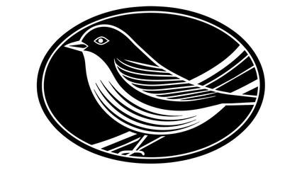 bluebird-icon-in-circle-logo vector illustration