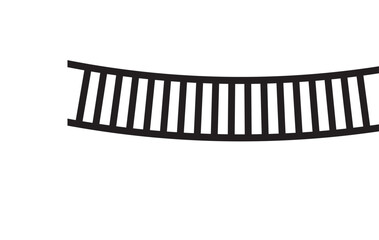 Railway arch icon design template. Railway Track Silhouette. Tramway, metro, subway path. 11:11