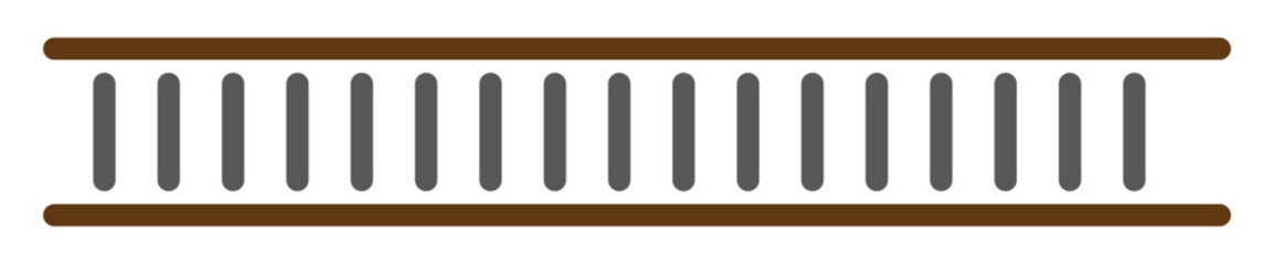 Railroad icon. Train sign. Railway icon design template. Track road symbol. 11:11