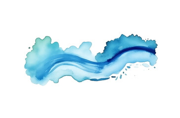 Watercolor wave on a white background.