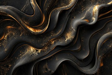  gold and black swirls on a black and gold background .. Gold & black swirls on a black