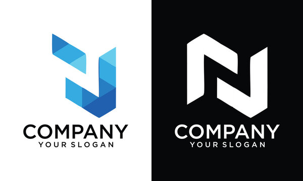 Letter N Wave Business Company Logo Vector Design. Abstract emblem, designs concept, logos, logotype element for template