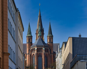 Fototapeta na wymiar Kirche in Schwerin, Mecklenburg Vorpommern, Deutschland