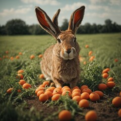 Obraz premium rabbit with oranges