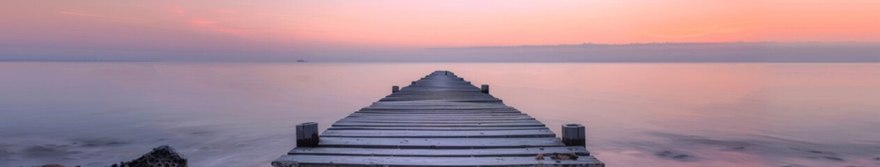 Fototapeta premium Pier Extending Into Body of Water