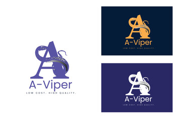 alphabet brand identity corporate monogram letter A logo design