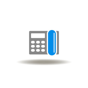 Vector illustration of telephone. Icon of IP telephony. Symbol of VOIP.