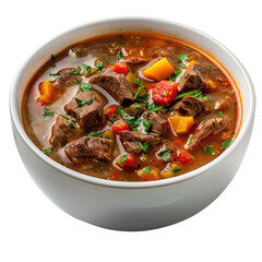 Beef soup isolated on transparent background