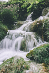 waterfall in the mountains