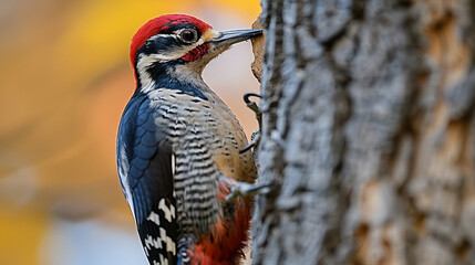 woodpecker on tree