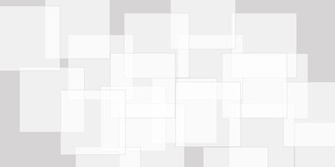 Abstract background with white and gray transparent material in triangle and squares shapes with geometric style. Space design concept. Decorative web layout or poster, banner.