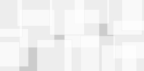 Abstract background with white and gray transparent material in triangle and squares shapes with geometric style. Space design concept. Decorative web layout or poster, banner.