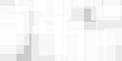 Abstract background with white and gray transparent material in triangle and squares shapes with geometric style. Space design concept. Decorative web layout or poster, banner.