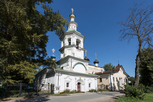 Church of the Assumption of the Blessed Virgin Mary on a Navolok with a bell tower (18th century) and church Dmitry Prilutsky on a Navolok (17th century). Vologda, Russia