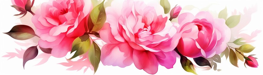 Fototapeta premium Watercolor illustration of Violet clipart, February birth flower, vibrant purple, isolate on white background, representing modesty and faithfulness.watercolor tone, pastel, 3D Animator