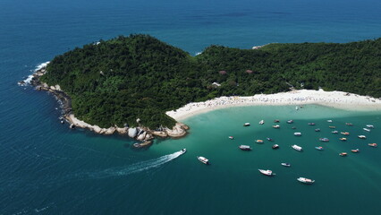 Fototapeta premium Imagens Aereas da Ilha do Campeche em Florianópolis