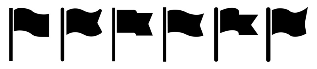 Flag simple icons set. Vector