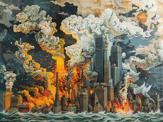 Experience the tension and uncertainty of transitioning to clean energy captured in Dada art interpretations, film stock