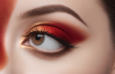 Obraz premium close up of eye with makeup