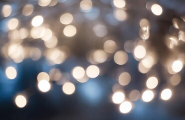 Fototapeta premium Abstract blurry cream color for background, Blur festival lights outdoor celebration and white bokeh focus texture decorative design elegant for winner.