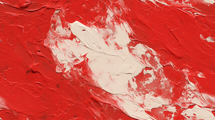 Rough brushstrokes of  red and white paint, oil or acrylic painting, stylish Art Texture Banner. macro Painting detail, repetitive tile background