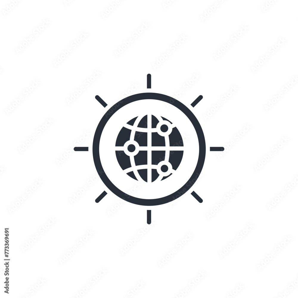 Poster connection icon. vector.editable stroke.linear style sign for use web design,logo.symbol illustratio