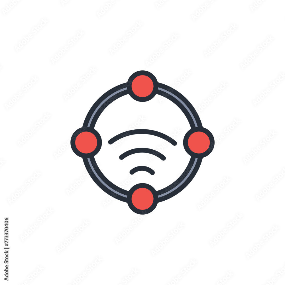 Poster connect icon. vector.editable stroke.linear style sign for use web design,logo.symbol illustration.