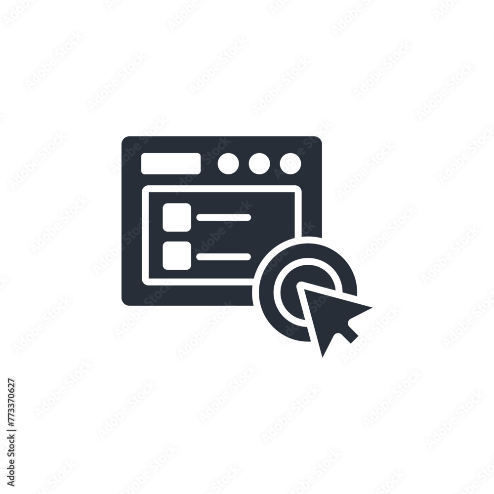 Poster interaction icon. vector.editable stroke.linear style sign for use web design,logo.symbol illustrati