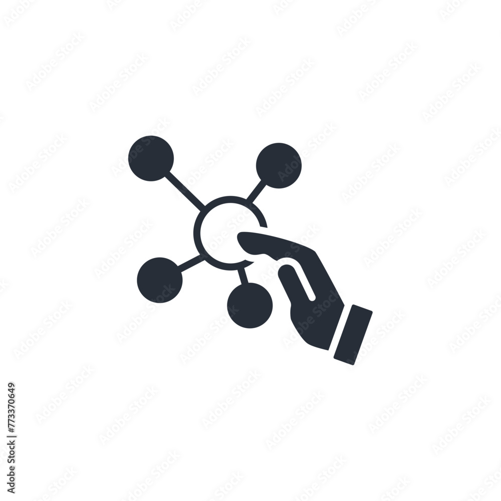 Poster interact icon. vector.editable stroke.linear style sign for use web design,logo.symbol illustration.