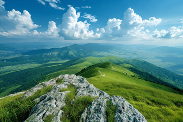 A view of a valley from a high point of view