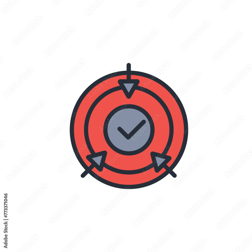 Poster integration icon. vector.editable stroke.linear style sign for use web design,logo.symbol illustrati