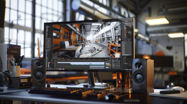 A high-resolution monitor for professional graphic design and multimedia editing