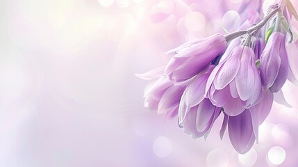 Delicate floral spring background pink color, copyspace. Lilac flowers background. Abstract floral...