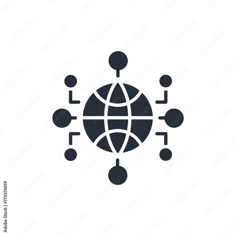 Poster network icon. vector.editable stroke.linear style sign for use web design,logo.symbol illustration.