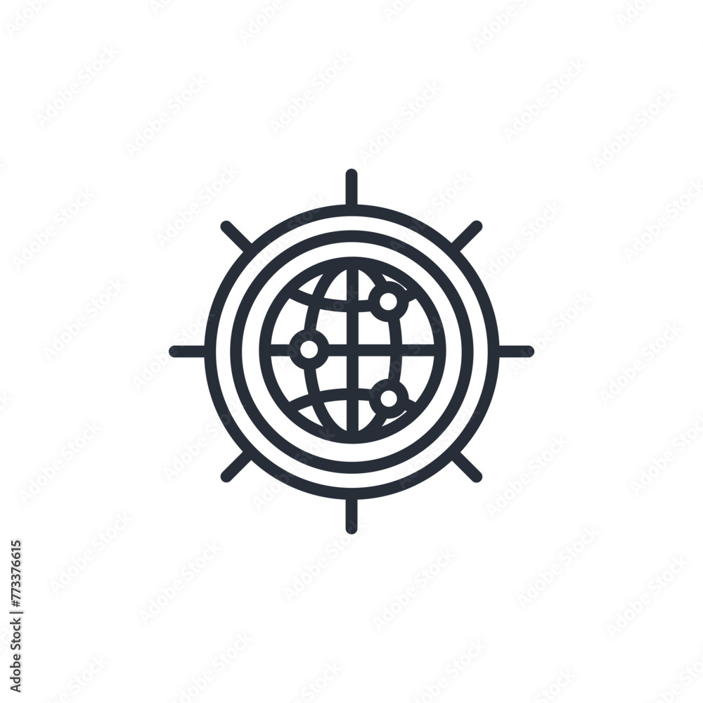 Poster connection icon. vector.editable stroke.linear style sign for use web design,logo.symbol illustratio