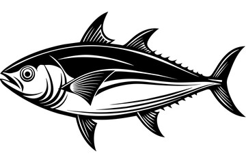 Vector illustration Blue Fin Tuna.