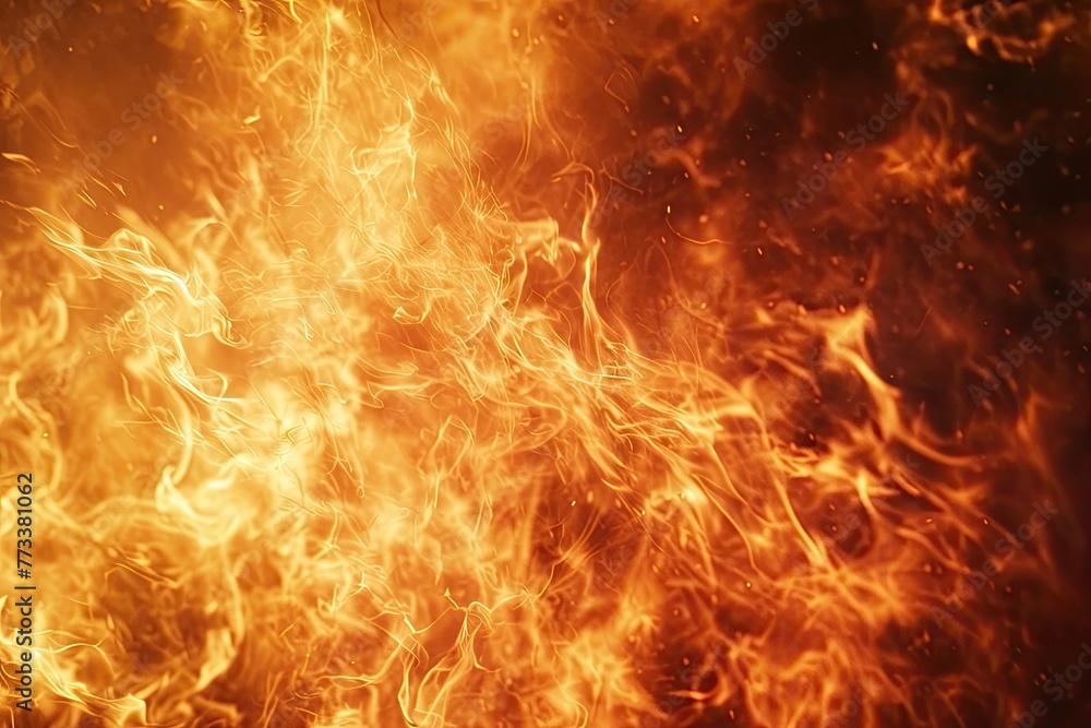 Aufkleber explosive fire background with dramatic flames and dynamic lighting, a captivating fire background c