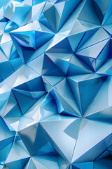 Blue polygon structure abstract - Ai Generated