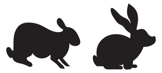 Ester Bunny set, Rabbit icon, Bunny vector illustration