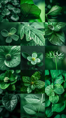  green leaves and flowers, ai