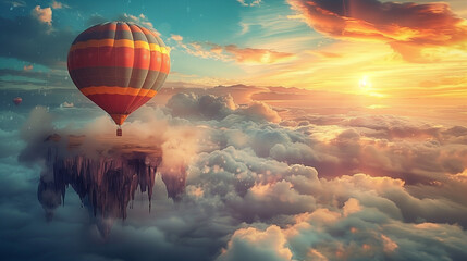 hot air balloon in the sky