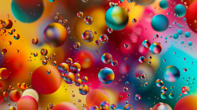Colorful Oil Droplets: A Culinary Symphony. Generative AI